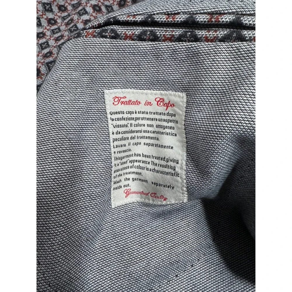 Luigi Bianchi Rough Grey Cotton Blend Blazer Sport Coat Made in Italy Size 52‎ R